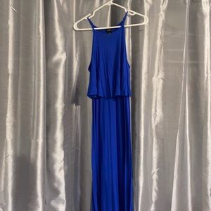 Long blue maxi dress